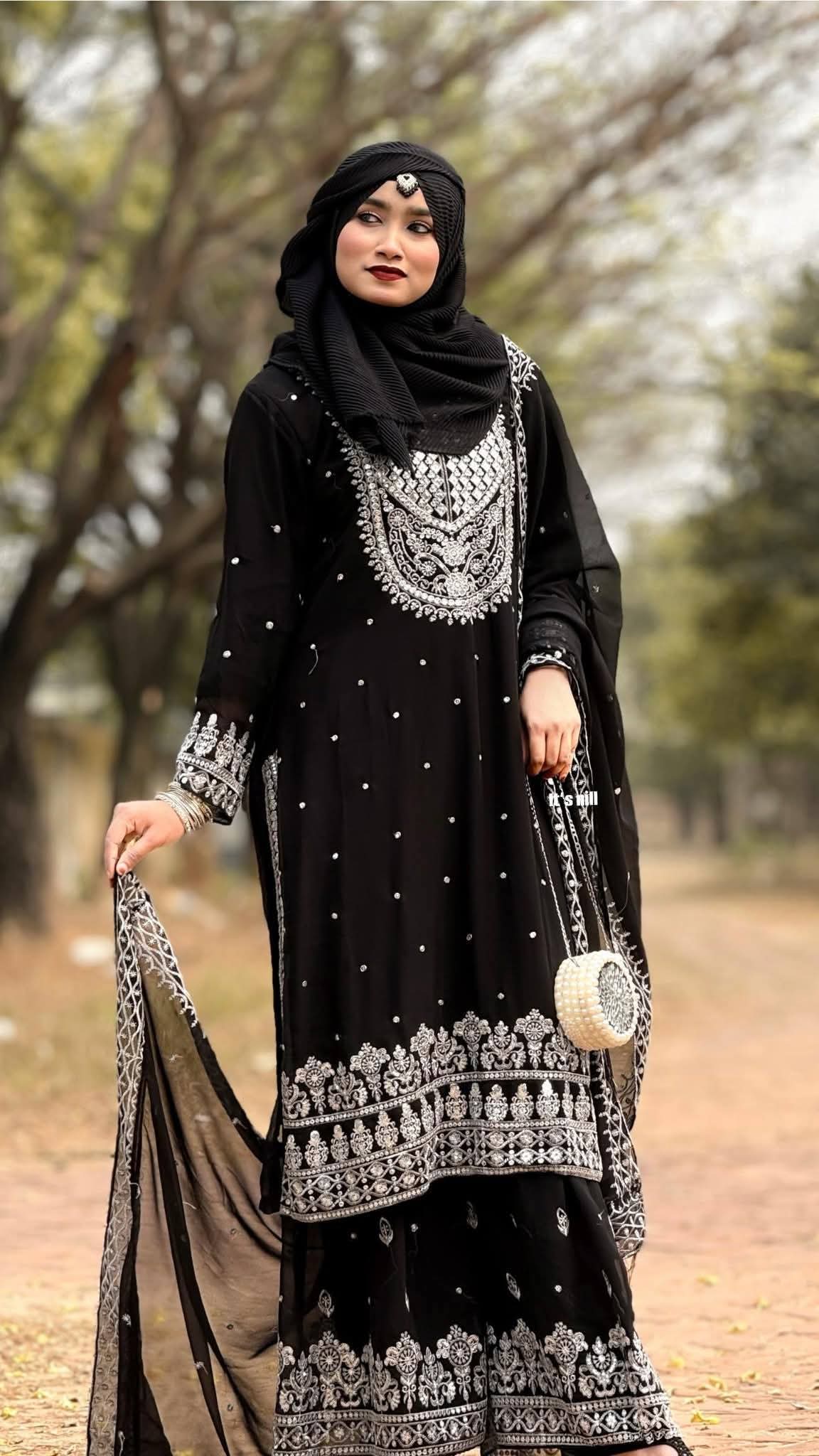 Soft Jorjet With sequence embroidery Three Piece